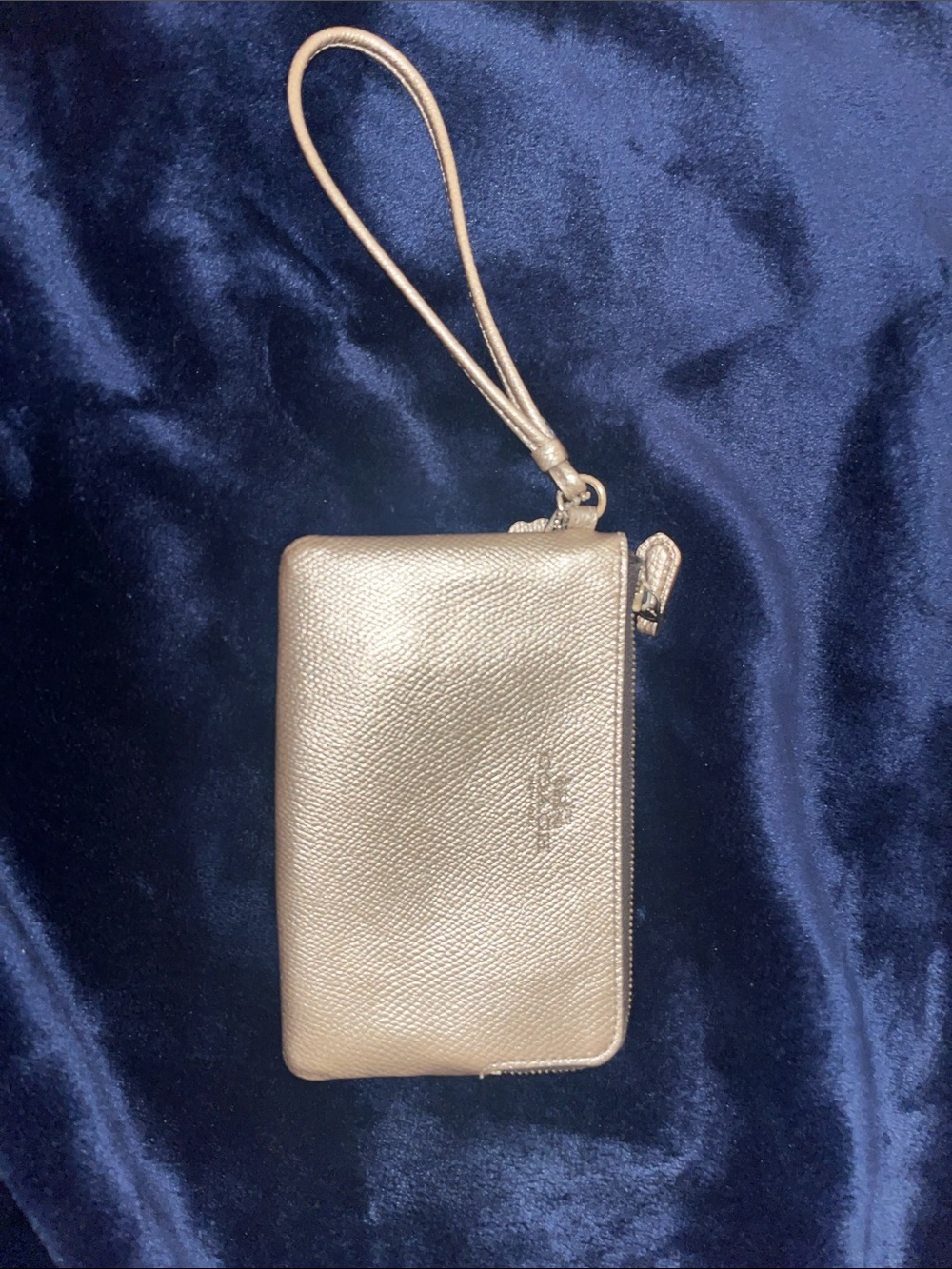 Metallic Gold Wristlet Wallet - Coach (Great Condition)